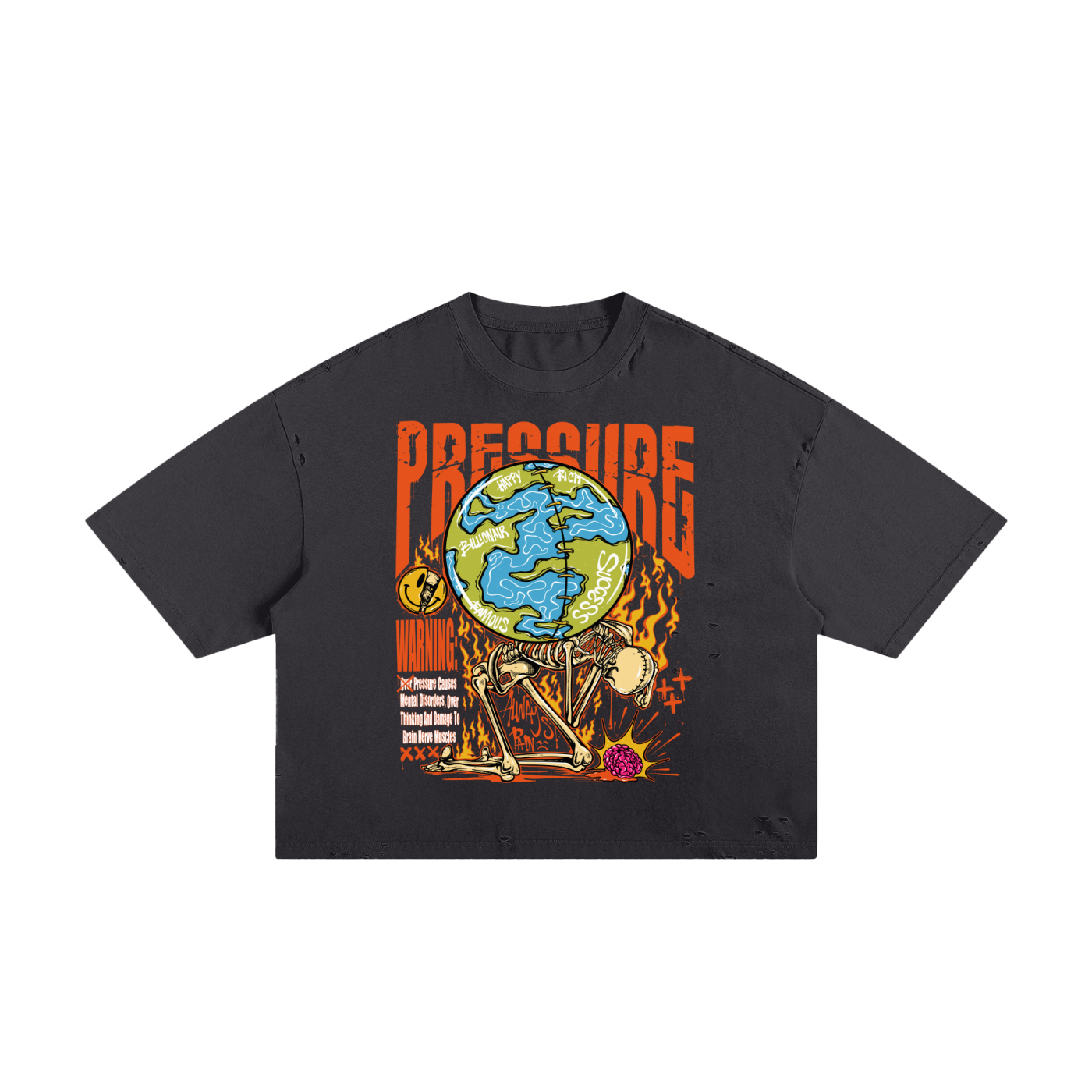 Pressure Classic Frayed Boxy Tee - 250 GSM