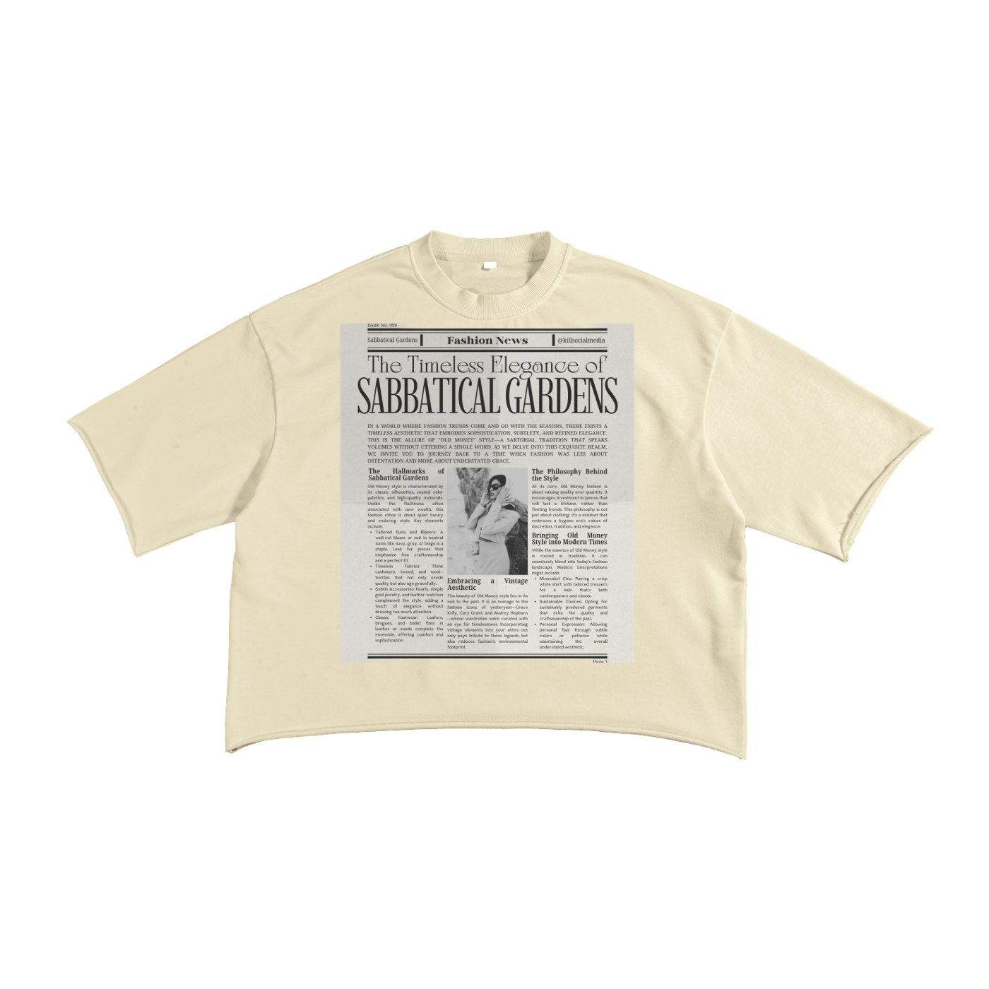 Elegance Raw Edge T-Shirt