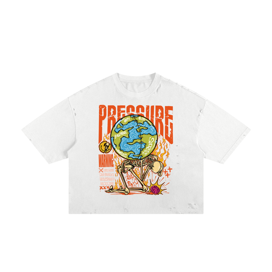 Pressure Classic Frayed Boxy Tee - 250 GSM
